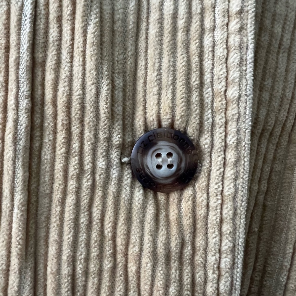 Vintage Liz Claiborne Lizwear Camel Corduroy Chore Jacket Large Oversized - Picture 5 of 11